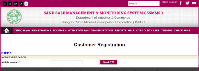 SSMMS Customer Registration