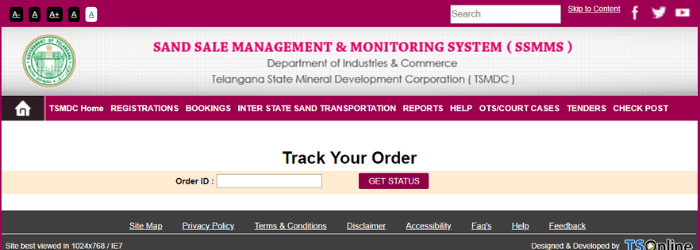 SSMMS Track Order