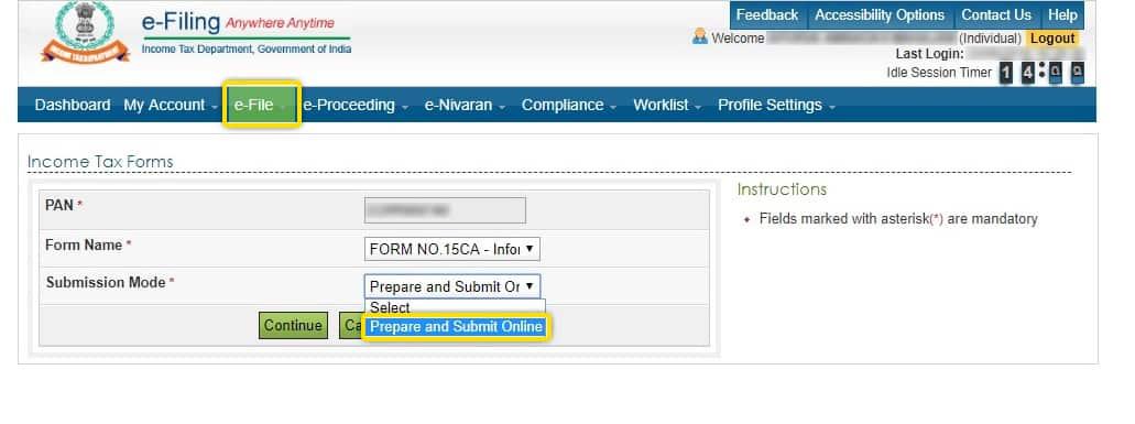 form 15 ca& cb step3