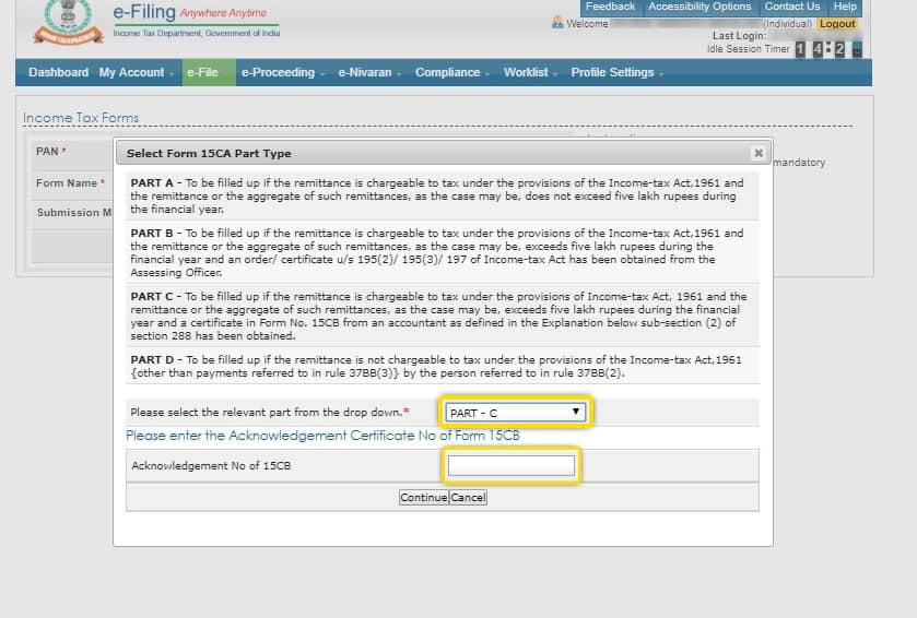 form 15 ca& cb step4