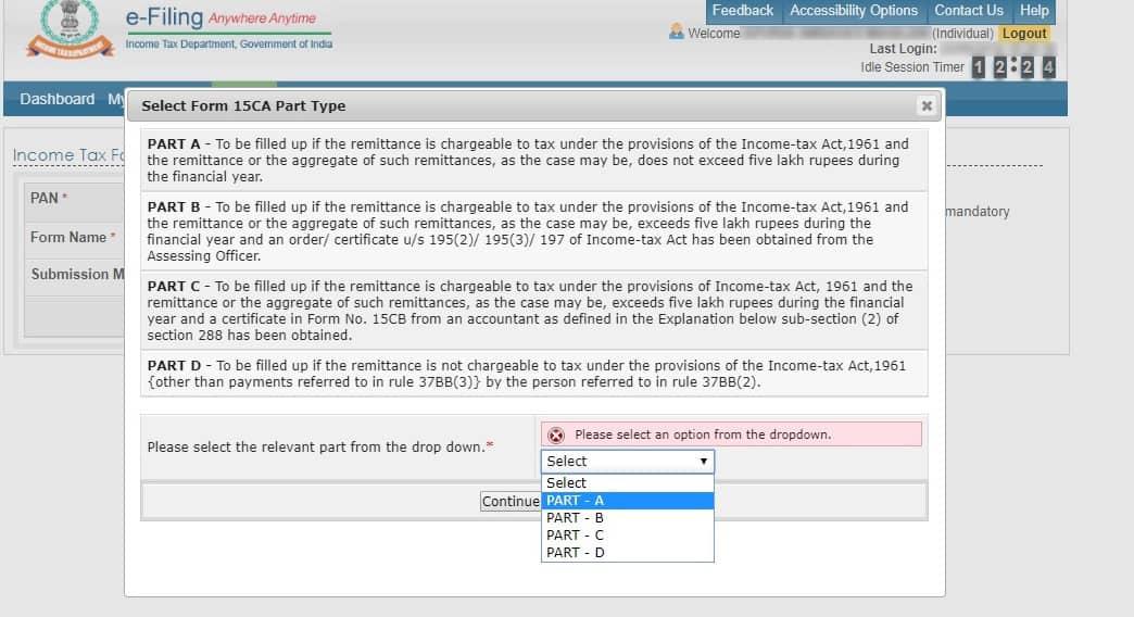 form 15 ca& cb step4