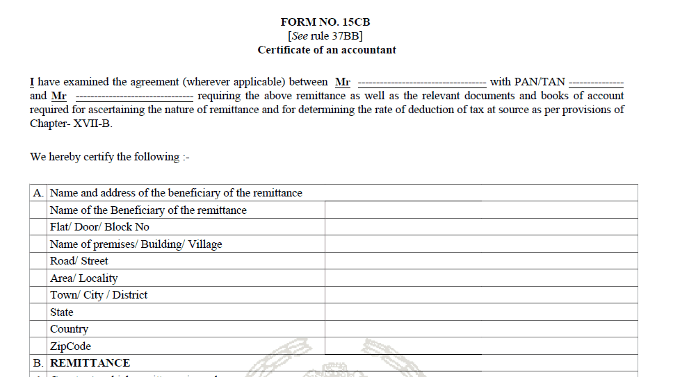 form 15 ca -step 5