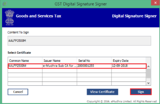Registration of DSC on GST Portal-step 5